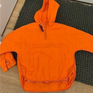 Orange women’s puffer pullover size M